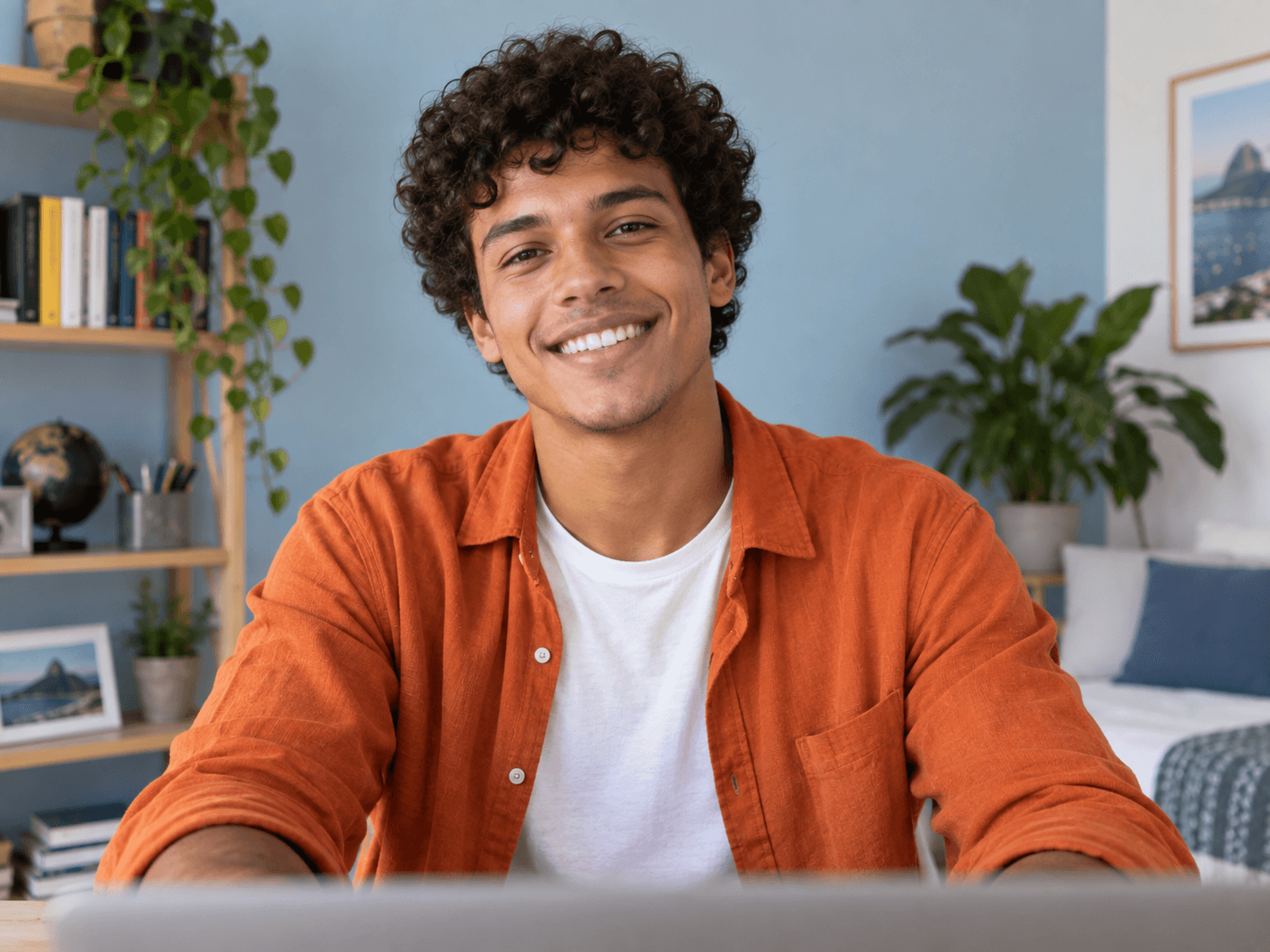 A learner joining an online lesson